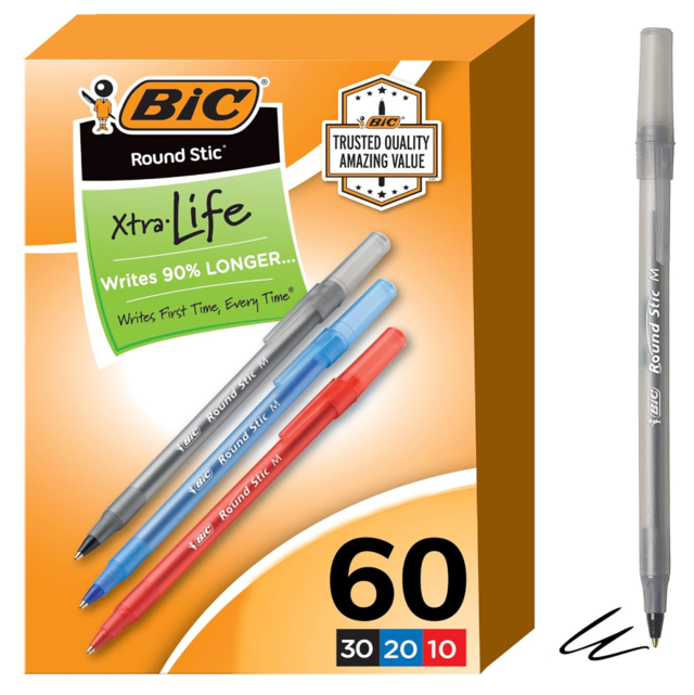 BIC Round Stic Xtra-Life Ballpoint Pen