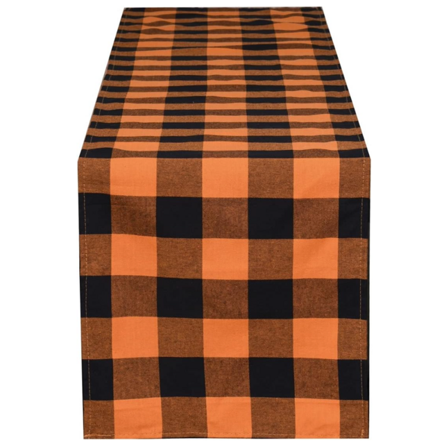 Tosewever Halloween Buffalo Check Plaid Table Runner