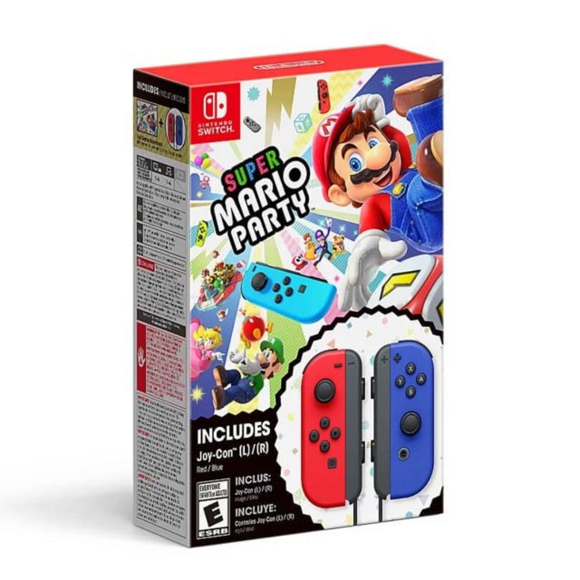 Nintendo Super Mario Party + Red & Blue Joy-Con Bundle