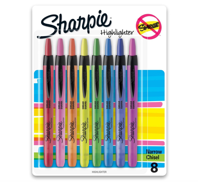 Sharpie Retractable Highlighters Chisel Tip Highlighters