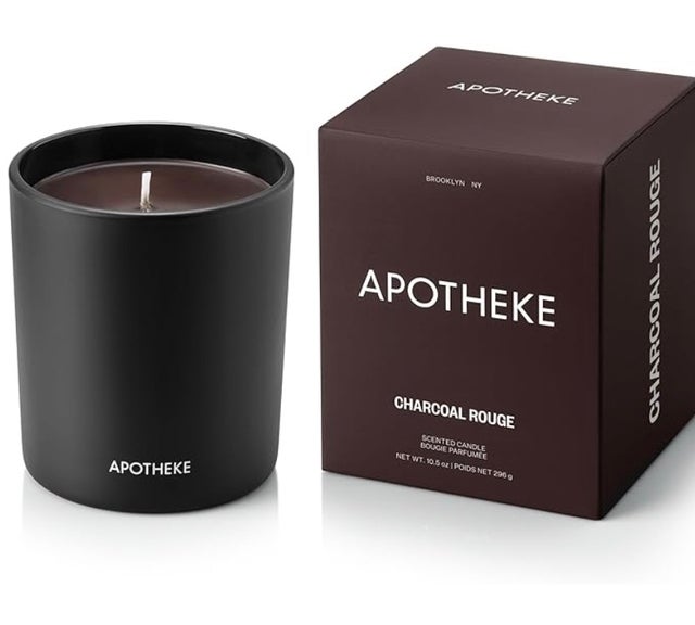 Apotheke Scented Candles for Home, Charcoal Rouge