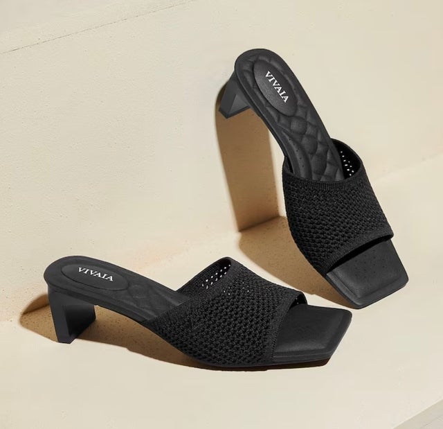 Vivaia Square-Toe Block Heel Slide (Juliet Pro)