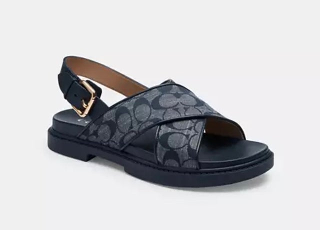 Coach Fraser Sandal In Signature Chambray