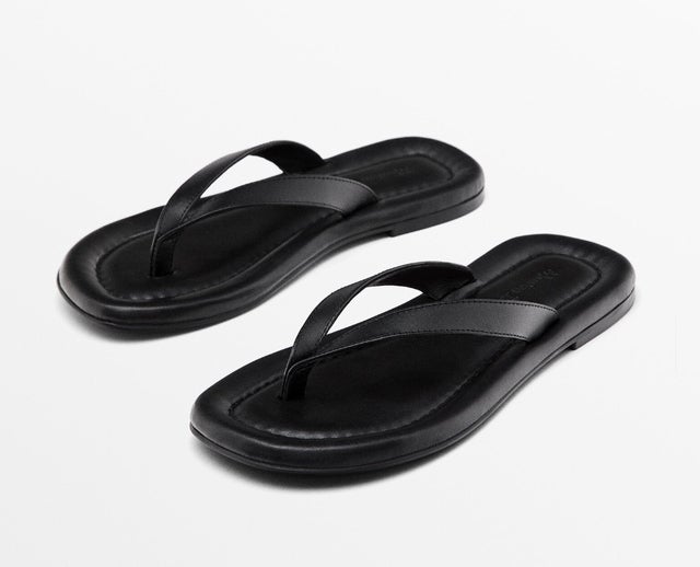 Massimo Dutti Padded Flat Sandals