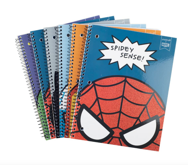 Yoobi X Marvel College Ruled 8 x 10.5” Spiral Notebook Set