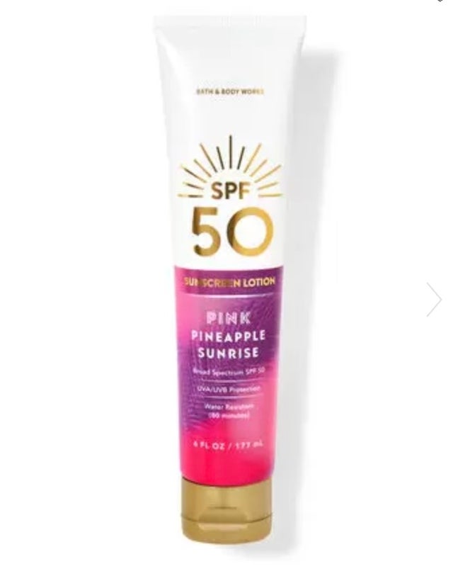 Bath & Body Works, Pink Pineapple Sunrise SPF Lotion