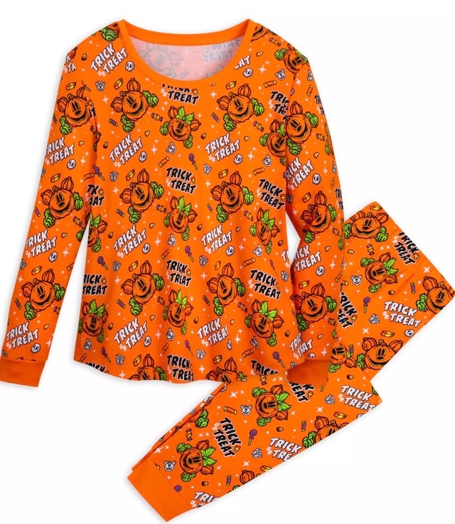 Mickey and Minnie Mouse Halloween Pajama Set for Women