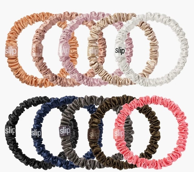 Slip Pure Silk 10-Pack Skinny Scrunchies