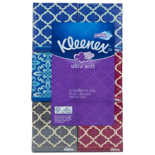 Kleenex Ultra Soft Tissues 3-Ply (Pack of 6)