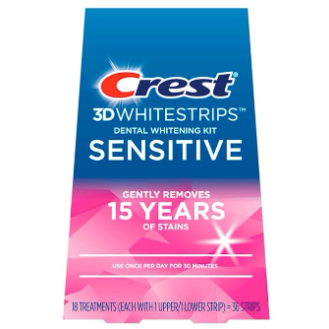 Crest 3D Whitestrips Sensitive At-home Teeth Whitening Kit