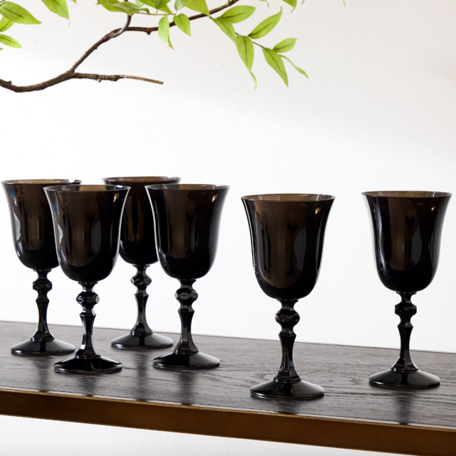 Estelle Colored Glass Regal Goblet Glass (Set of 6)