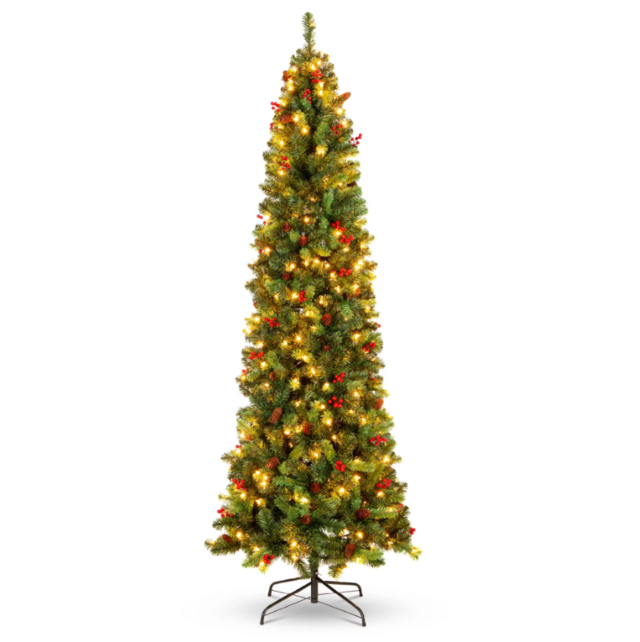 Best Choice Products 6ft Pre-Lit Pencil Christmas Tree