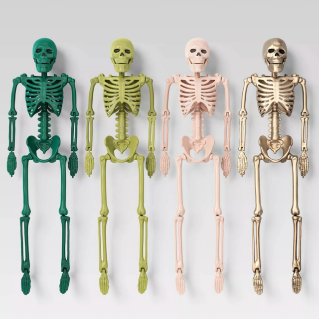 Hyde & EEK! Boutique 10" Skeleton Halloween Decorative Objects (4 Pieces)