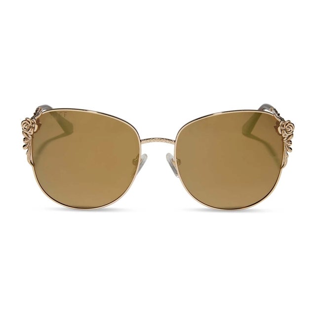 Belle Gold Brown Lens With Gold Flash Polarized Sunglasses