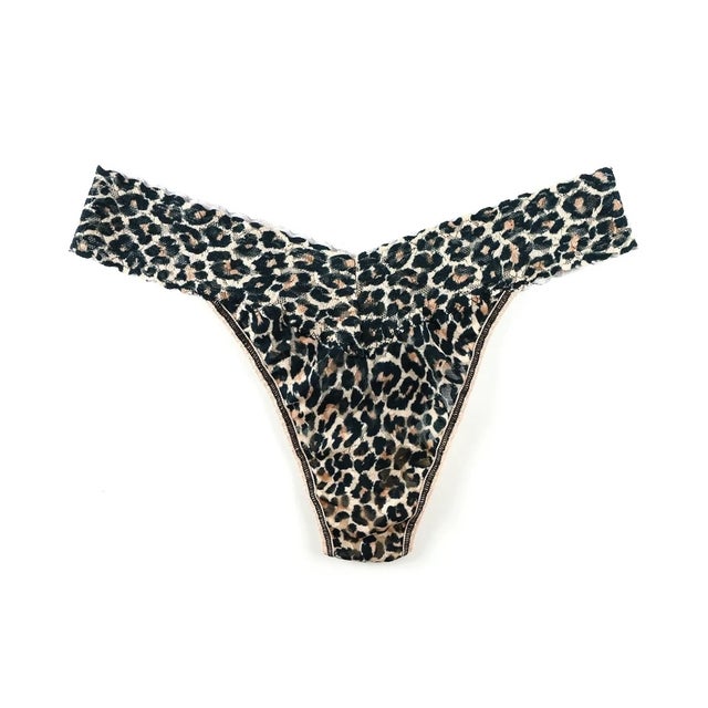 Hanky Panky Printed Signature Lace Original Rise Thong Classic Leopard