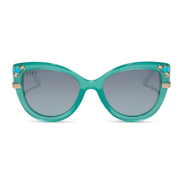 Jasmine Teal Grey Gradient Polarized Sunglasses