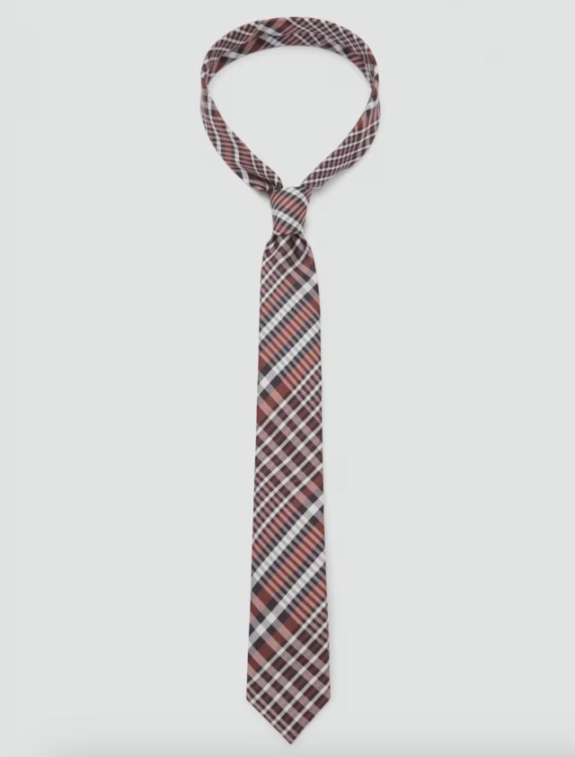 Mango Narrow Check Tie