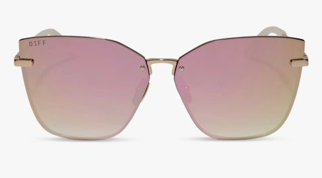 Mindy Gold Taupe Mirror Sunglasses