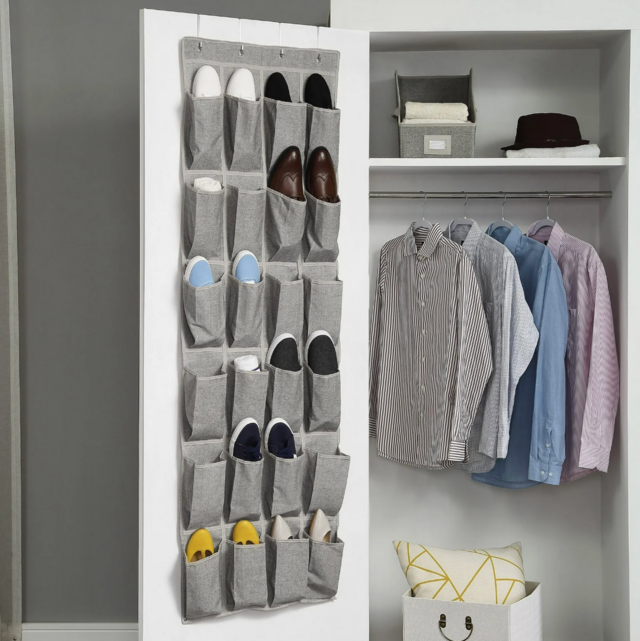 Better Homes & Gardens 24-Pocket Over-the-Door Closet Shoe Organizer