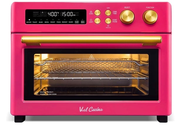 Val Cucina Limited-Edition Happy Pink Infrared Heating Air Fryer Toaster Oven