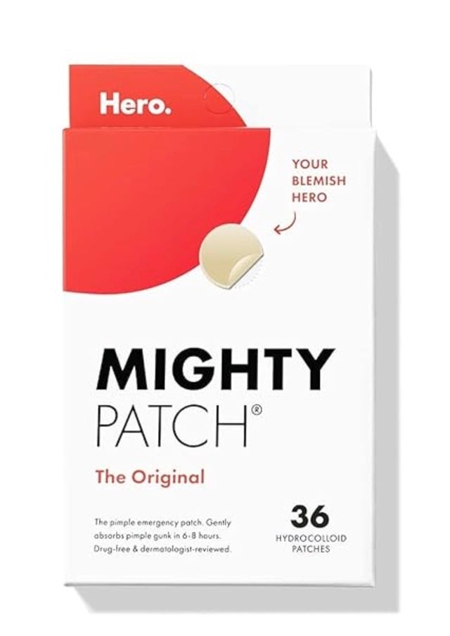 Mighty Patch Hero Cosmetics Original Patch - Hydrocolloid Acne Pimple Patch for Covering Zits and Blemishes