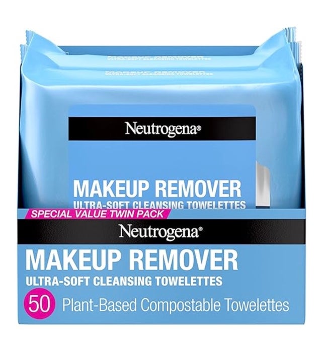 Neutrogena Makeup Remover Wipes, Ultra-Soft Cleansing Facial Towelettes