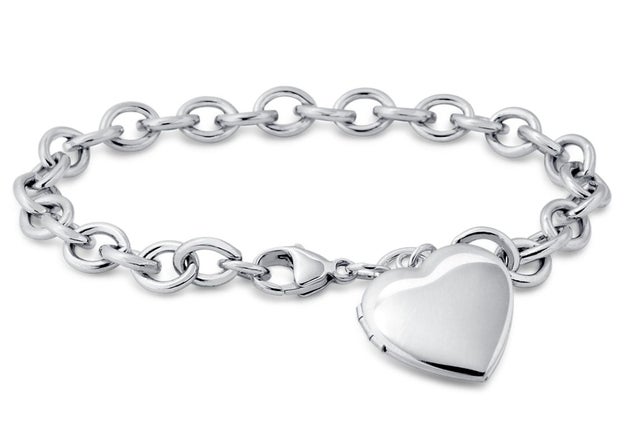 7.5" Sweetheart Locket Bracelet in Sterling Silver