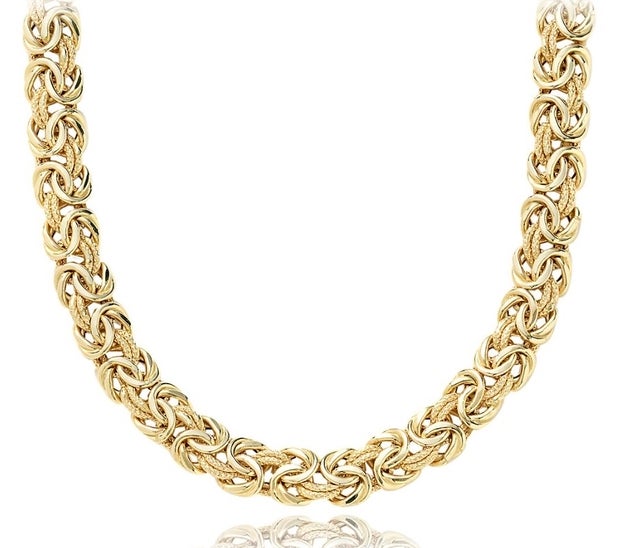 20" Byzantine Necklace in 18k Italian Yellow Gold (7.5 mm)