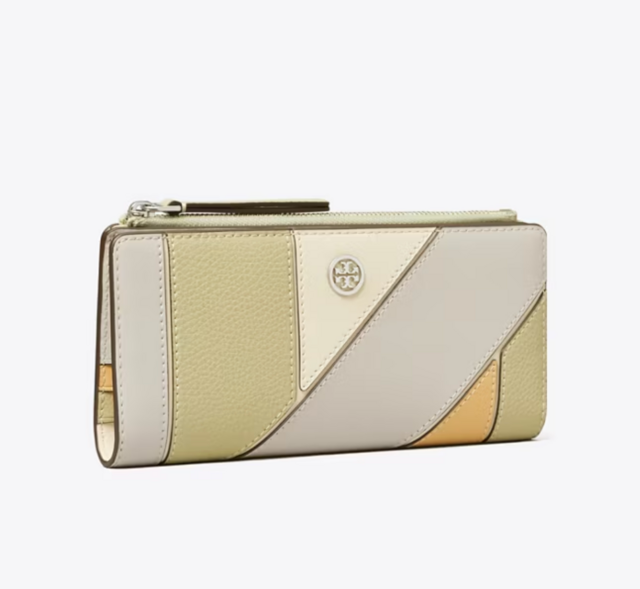 Robinson Colorblock Patchwork Zip Slim Wallet