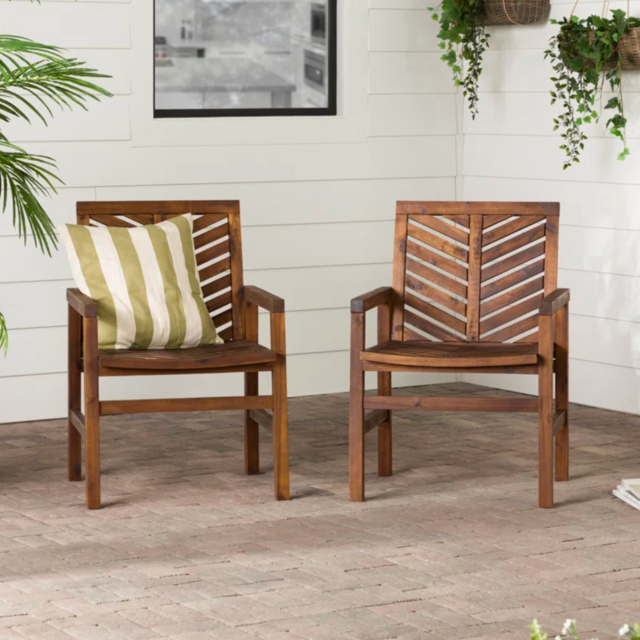 Lark Manor Harbison Acacia Outdoor Dining Armchair