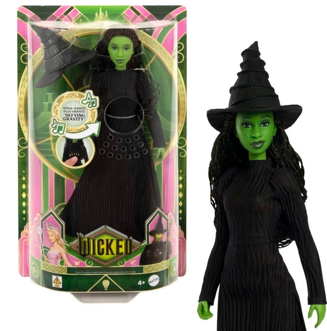 Universal Pictures Wicked Singing Elphaba Fashion Doll, Posable With Removable Movie Fashions & Accessories