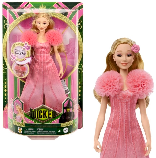 Universal Pictures Wicked Singing Glinda Fashion Doll, Posable With Removable Movie Fashions & Accessories