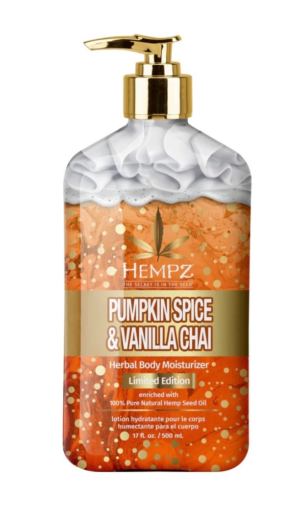 Hempz Limited-Edition Pumpkin Spice & Vanilla Chai Herbal Moisturizing Body Lotion