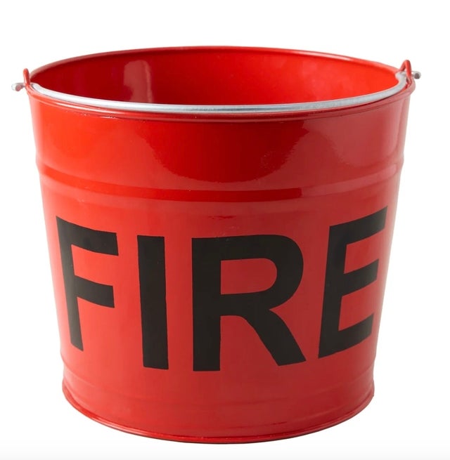 Diane Keaton X Hudson Grace Red Metal Fire Bucket