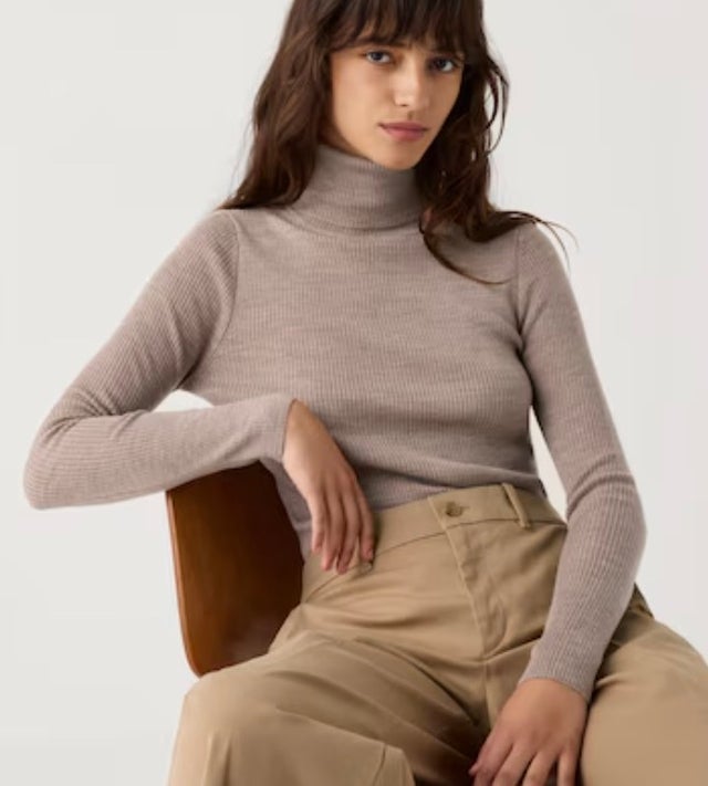 Uniqlo Merino Ribbed Turtleneck Sweater