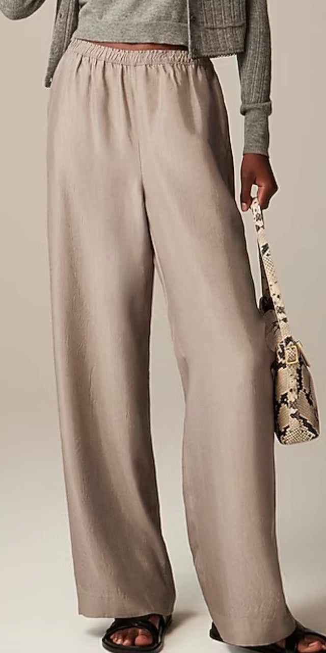 J.Crew Stratus pant in textured satin