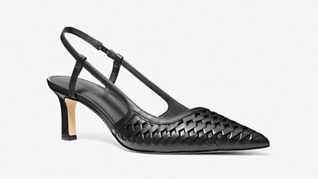 Alora Hand-Woven Leather Slingback Pump