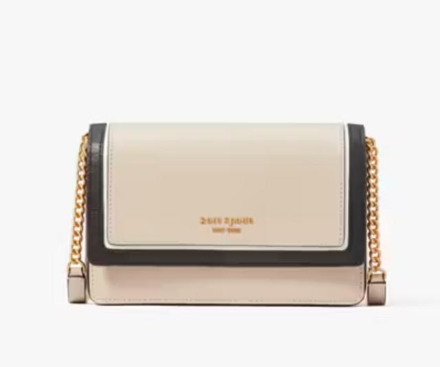 Morgan Colorblocked Flap Chain Wallet