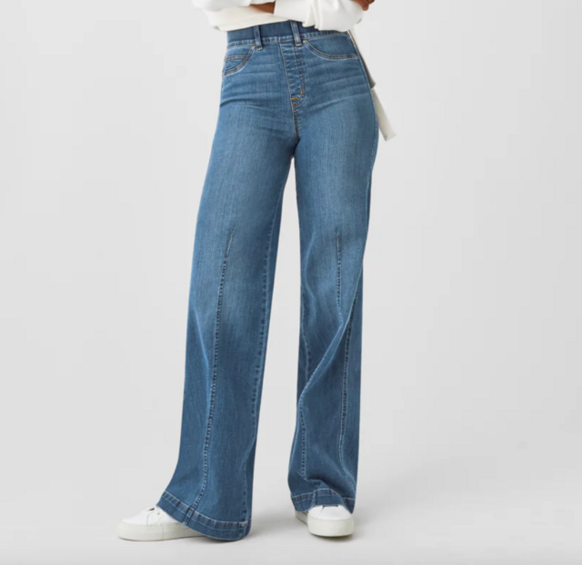 SPANXshape EveryWear Seamed-Front Wide Leg Jeans