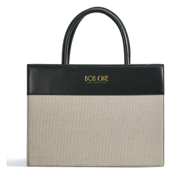 Bob Oré Victoria Tote Leather Canvas Combo Bag