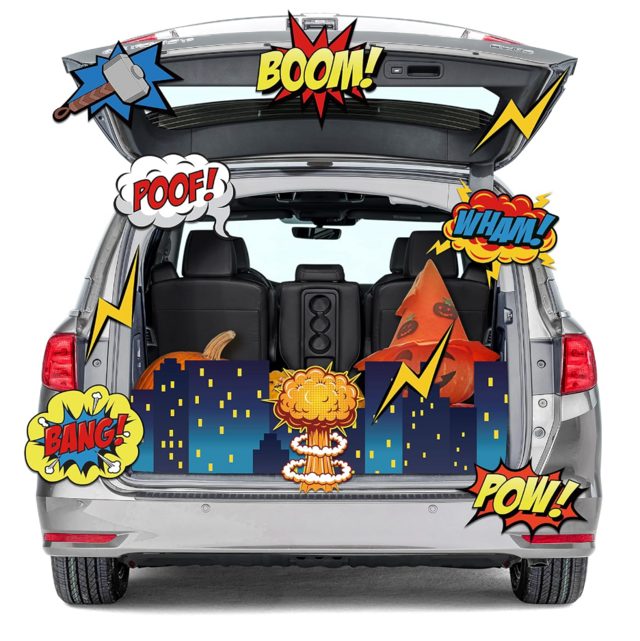 Yopyame Halloween Trunk or Treat Superhero Car Decoration Kit