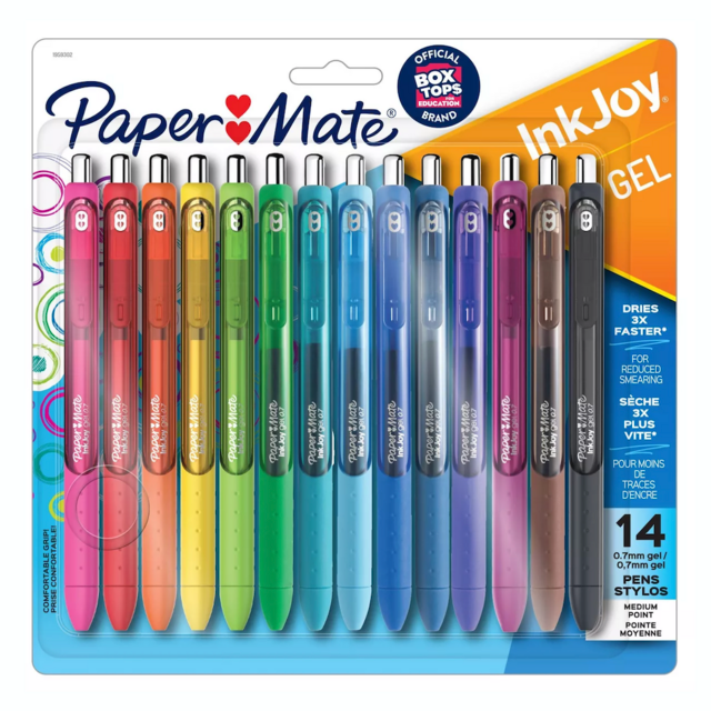 Paper Mate Ink Joy Gel Pens 0.7mm Medium Tip Multicolored (14 Count)