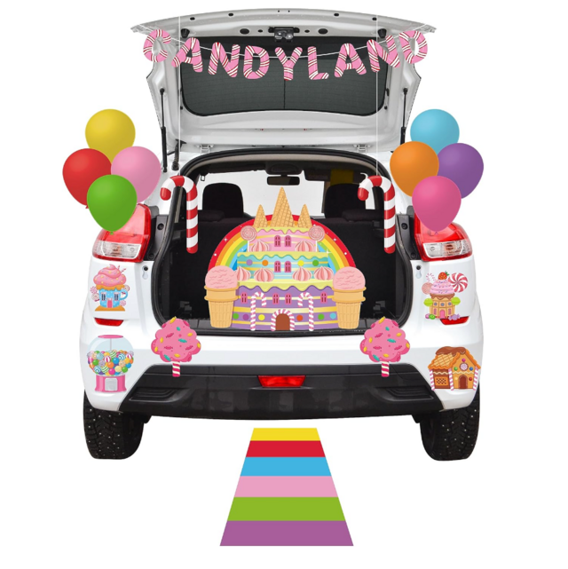 K1tpde Candy Land Trunk or Treat Outdoor Decoration Kit