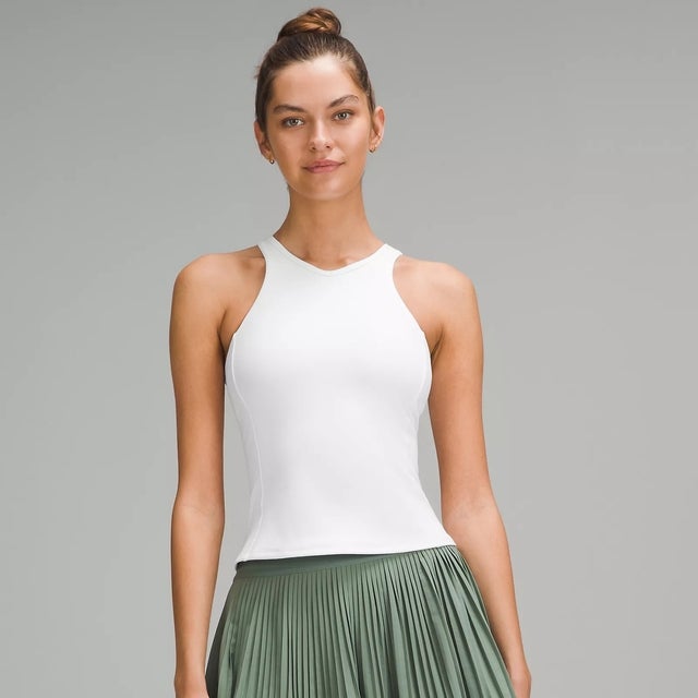 Waist-Length V-Neck Tennis Tank Top