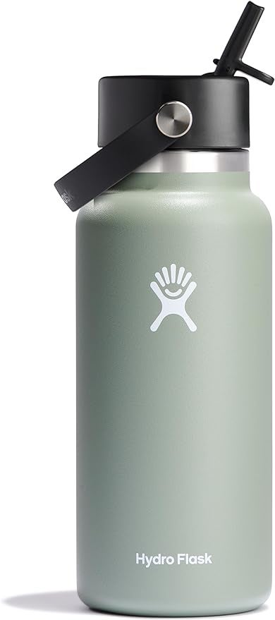 Hydro Flask 32-Ounce Wide Mouth Water Bottle with Flex Straw Lid