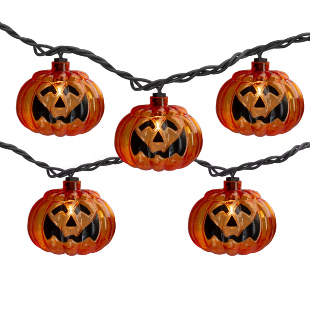 Northlight 10-Count Jack O Lantern Shaped Halloween Lights