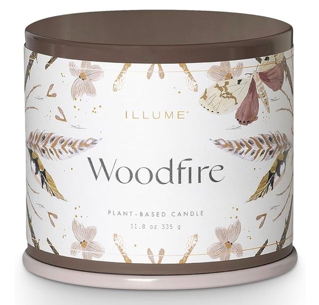 ILLUME Vanity Tin Candle, Woodfire, Signature 11.8 oz.