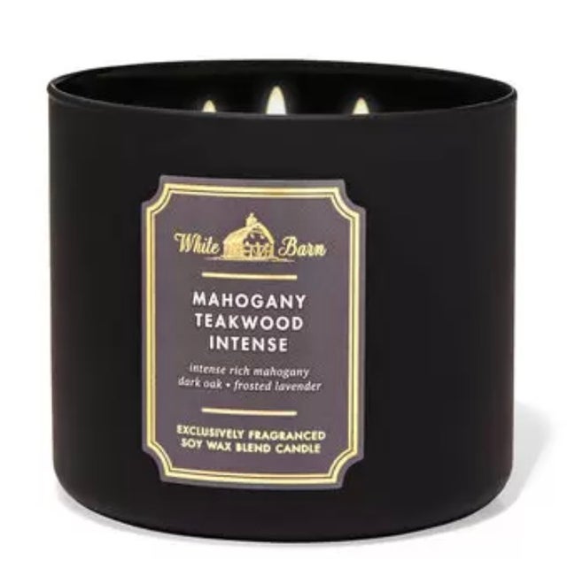 Bath & Body Works, Mahogany Teakwood Intense 3-Wick Candle