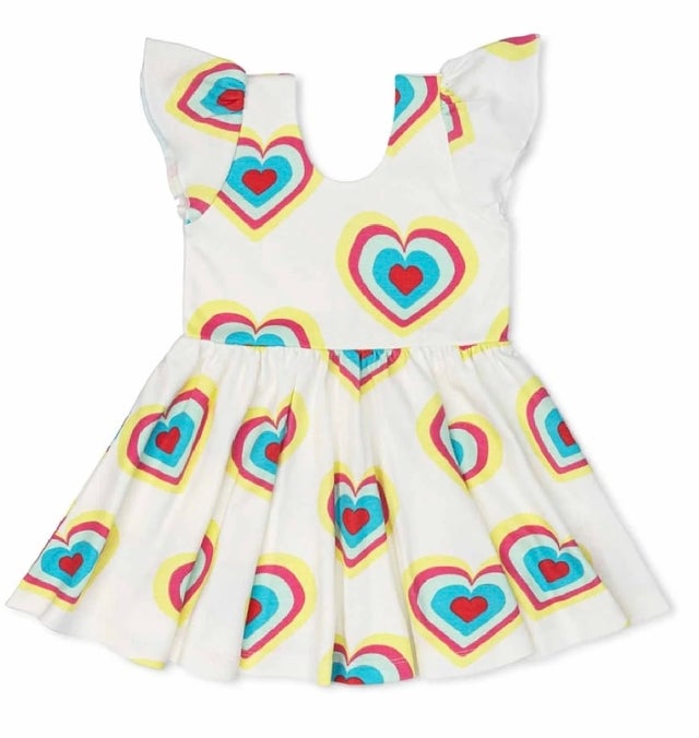 Paris Hilton x Monica + Andy Organic Cotton Baby Short Sleeve Let's Dance Dress, Sizes 12-18M-5T