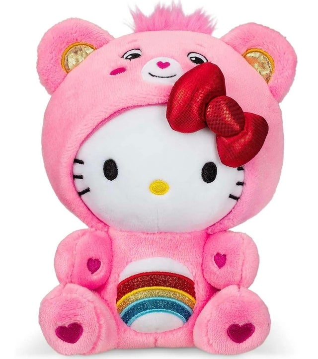 Hello Kitty Dressed As Cheer Bear Care Bears 9" Fun-Size Plush